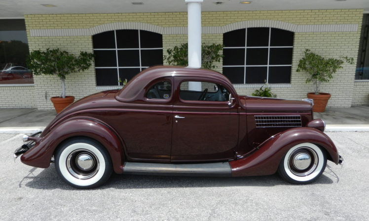 1935, Ford, 5 window, Coupe, Hot, Rod, Rods, Retro, Custom HD Wallpaper Desktop Background