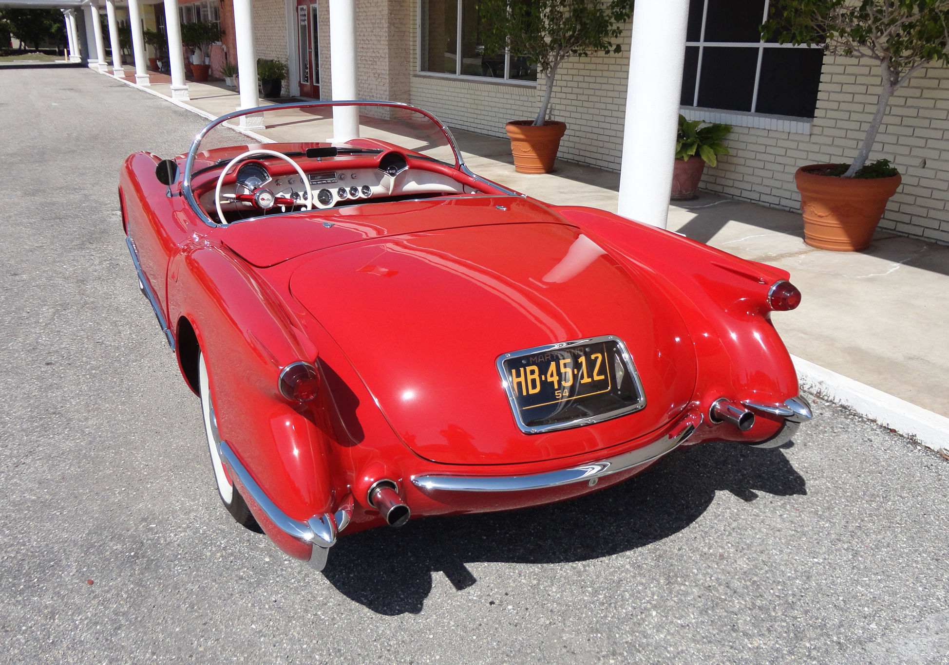 1954, Chevrolet, Corvette, Supercar, Muscle, Retro, Interior Wallpaper