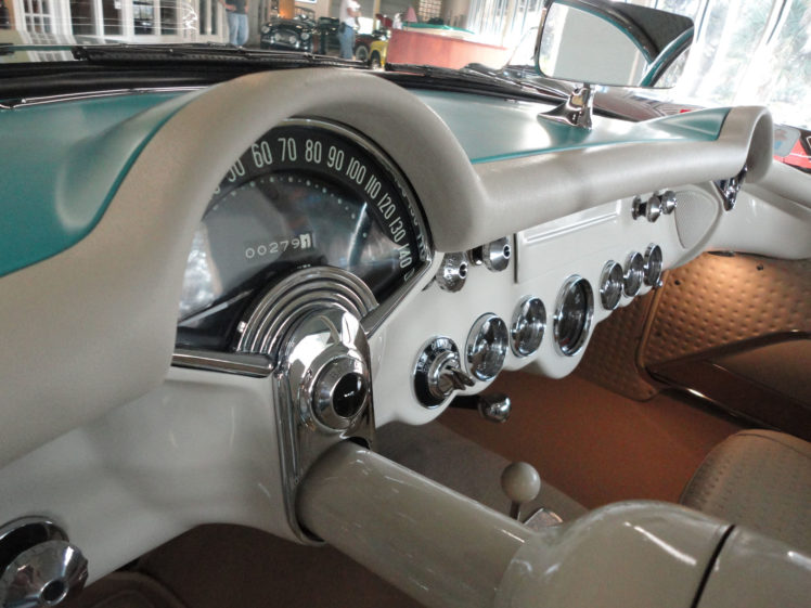 1957, Chevrolet, Corvette, Convertible, Muscle, Supercar, Retro, Interior HD Wallpaper Desktop Background