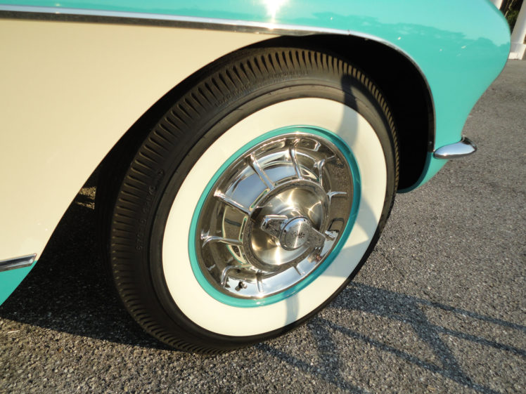 1957, Chevrolet, Corvette, Convertible, Muscle, Supercar, Retro, Wheel HD Wallpaper Desktop Background