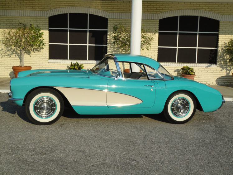 1957, Chevrolet, Corvette, Convertible, Muscle, Supercar, Retro, Fs HD Wallpaper Desktop Background