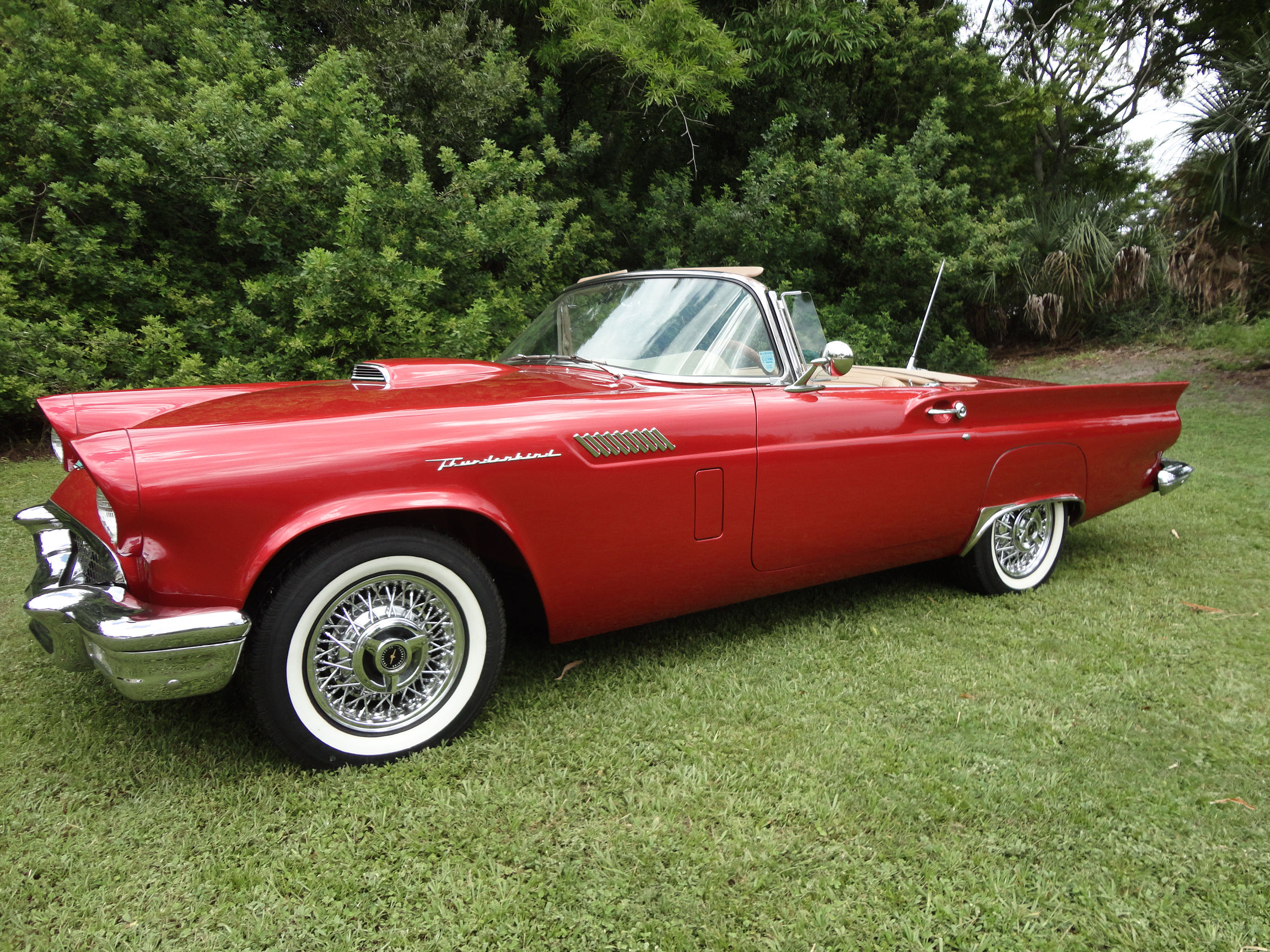 1957, Ford, Thunderbird, Retro, Custom Wallpaper