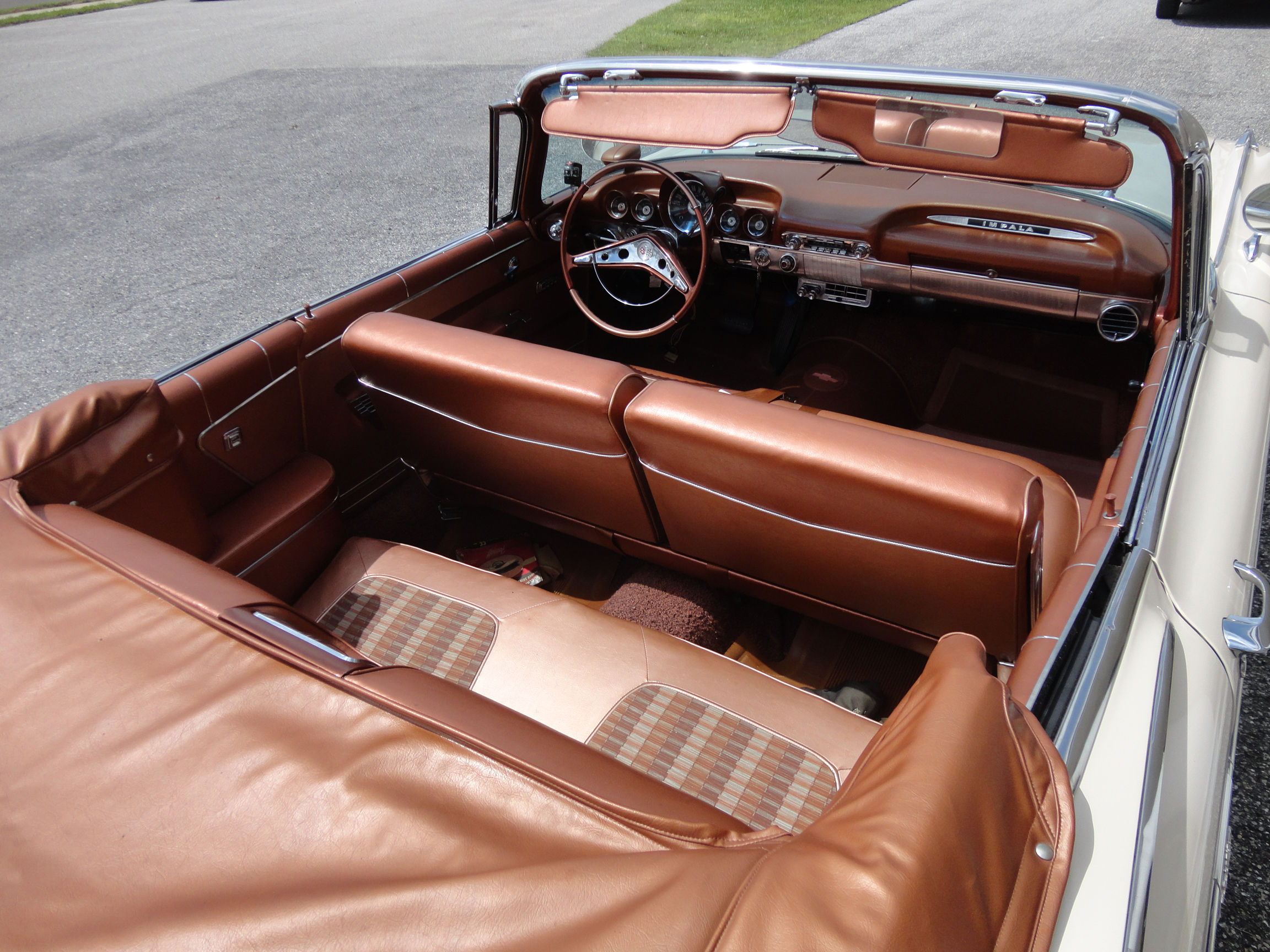 1959, Chevrolet, Impala, Convertible, Luxury, Retro, Interior Wallpaper