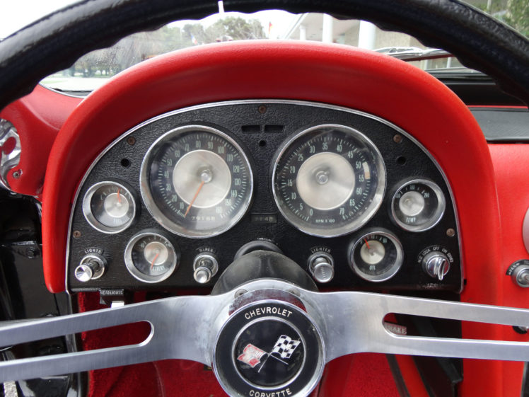 1963, Chevrolet, Corvette, Stingray, Convertible, Supercar, Muscle, Classic, Interior HD Wallpaper Desktop Background