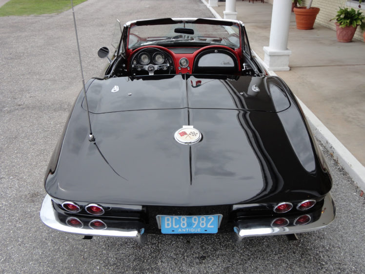 1963, Chevrolet, Corvette, Stingray, Convertible, Supercar, Muscle, Classic, Interior HD Wallpaper Desktop Background