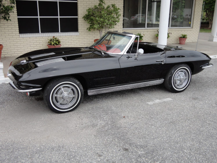 1963, Chevrolet, Corvette, Stingray, Convertible, Supercar, Muscle, Classic HD Wallpaper Desktop Background