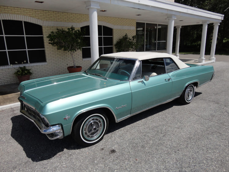 1965, Chevrolet, Impala, V 8, Convertible, Muscle, Classic HD Wallpaper Desktop Background