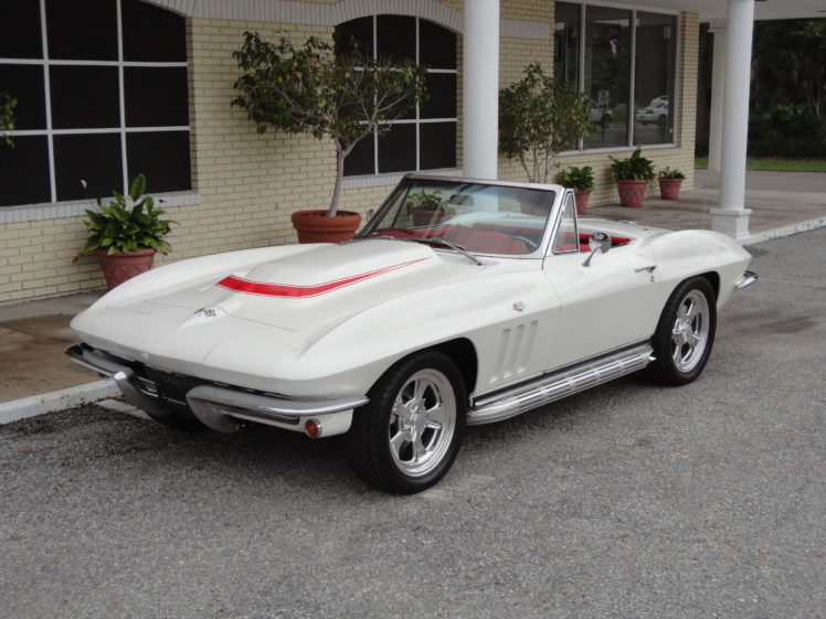 1966, Chevrolet, Corvette, Stingray, Convertible, Supercar, Muscle, Classic HD Wallpaper Desktop Background