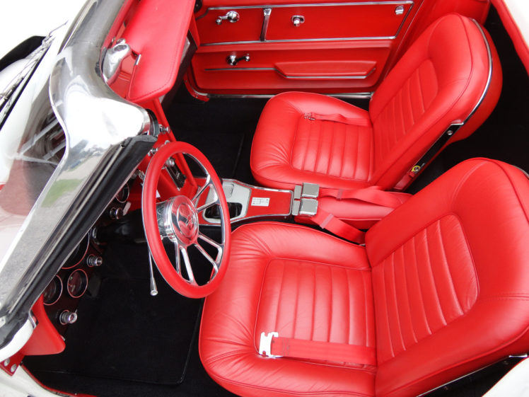 1966, Chevrolet, Corvette, Stingray, Convertible, Supercar, Muscle, Classic, Interior HD Wallpaper Desktop Background
