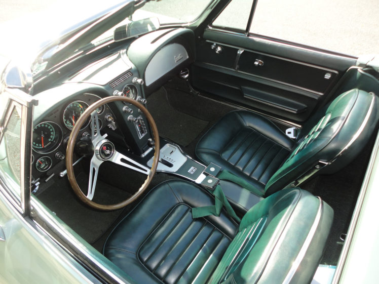 1966, Chevrolet, Corvette, Stingray, Convertible, Supercar, Muscle, Classic, Interior HD Wallpaper Desktop Background