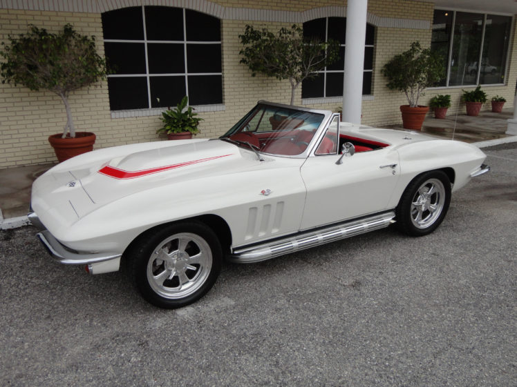 1966, Chevrolet, Corvette, Stingray, Convertible, Supercar, Muscle, Classic HD Wallpaper Desktop Background