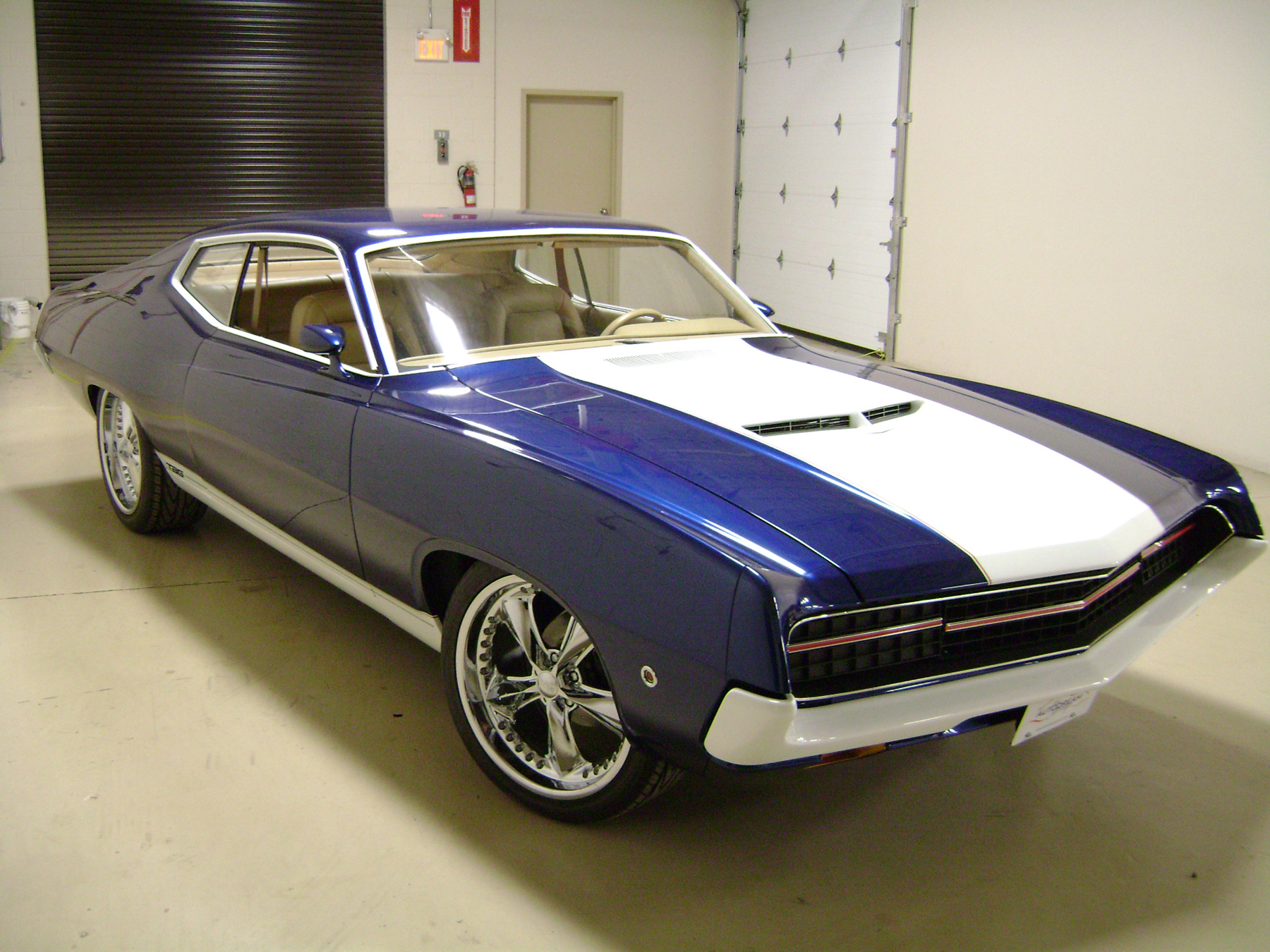 hot, Rod, Rods, Classic, Muscle, 1970, Ford, Torino Wallpaper