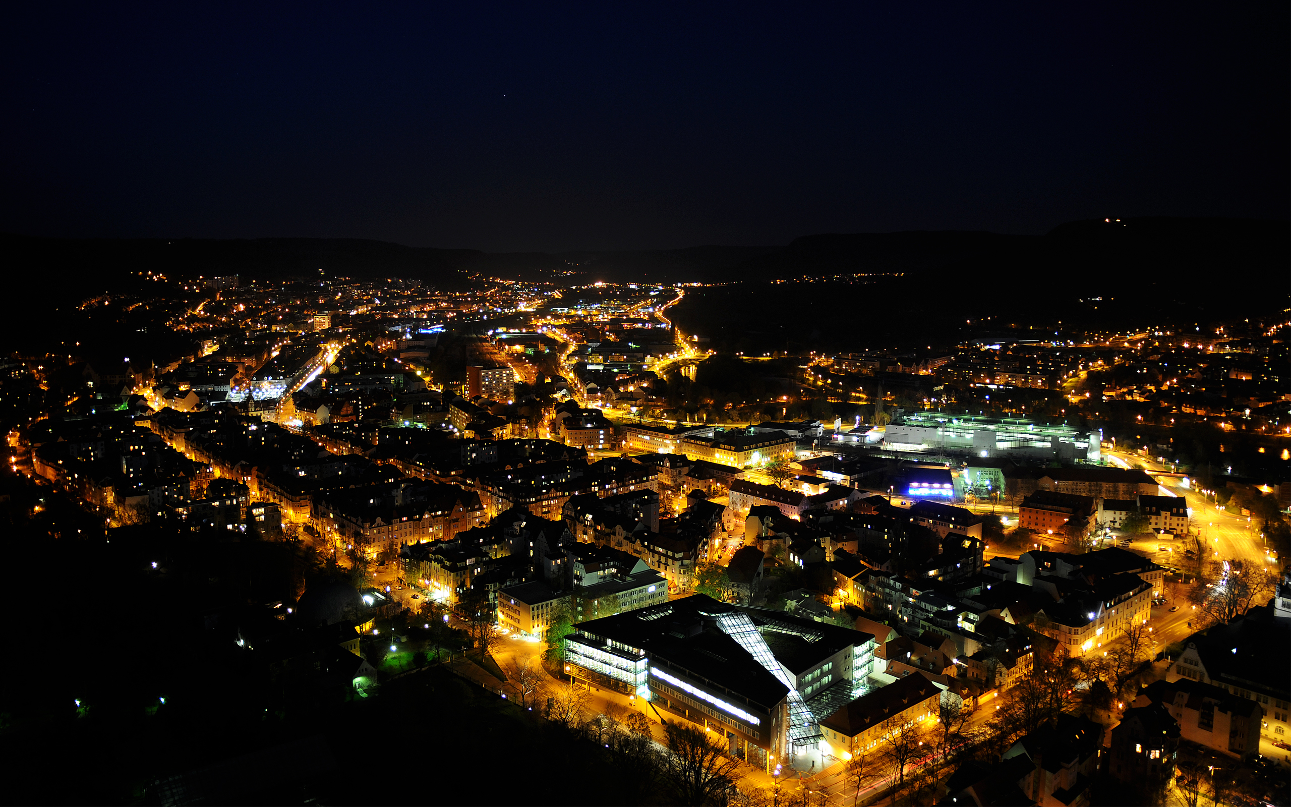cityscapes, Night, Lights, Buildings Wallpaper