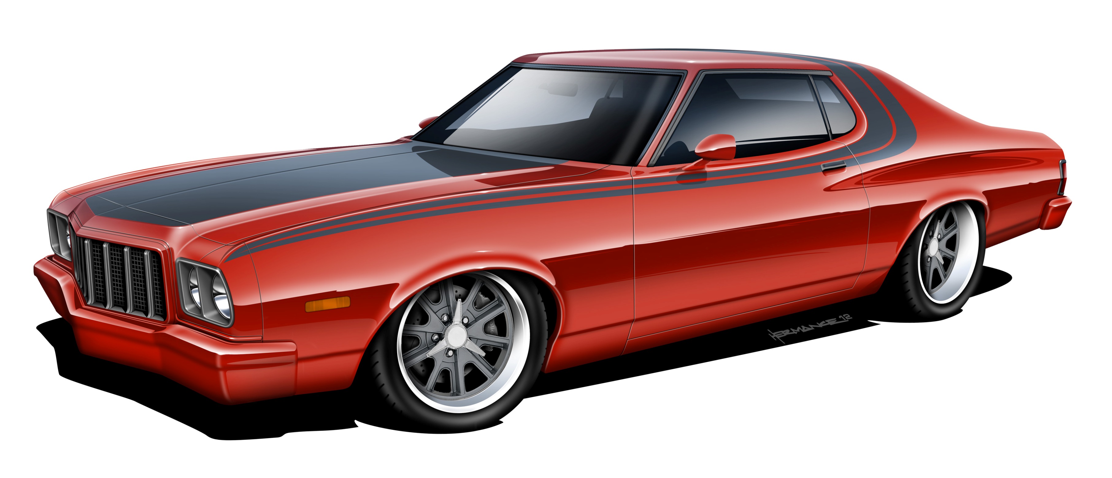 hot, Rod, Rods, Classic, Muscle, 1976, Ford, Gran, Torino Wallpaper
