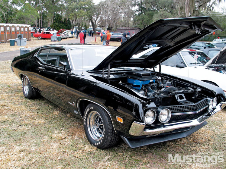 muscle, Classic, 1970, Ford, Torino, Engine HD Wallpaper Desktop Background