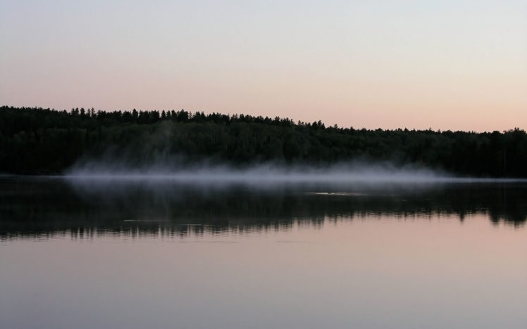 lake, Mist HD Wallpaper Desktop Background