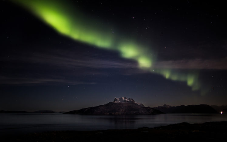 aurora, Borealis, Northern, Lights, Night, Mountain, Lake, Stars HD Wallpaper Desktop Background