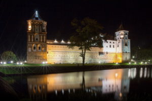 castles, Belarus, Night, Cities