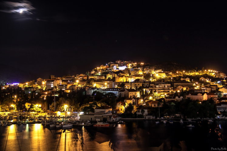 croatia, Houses, Dubrovnik, Night, Cities HD Wallpaper Desktop Background
