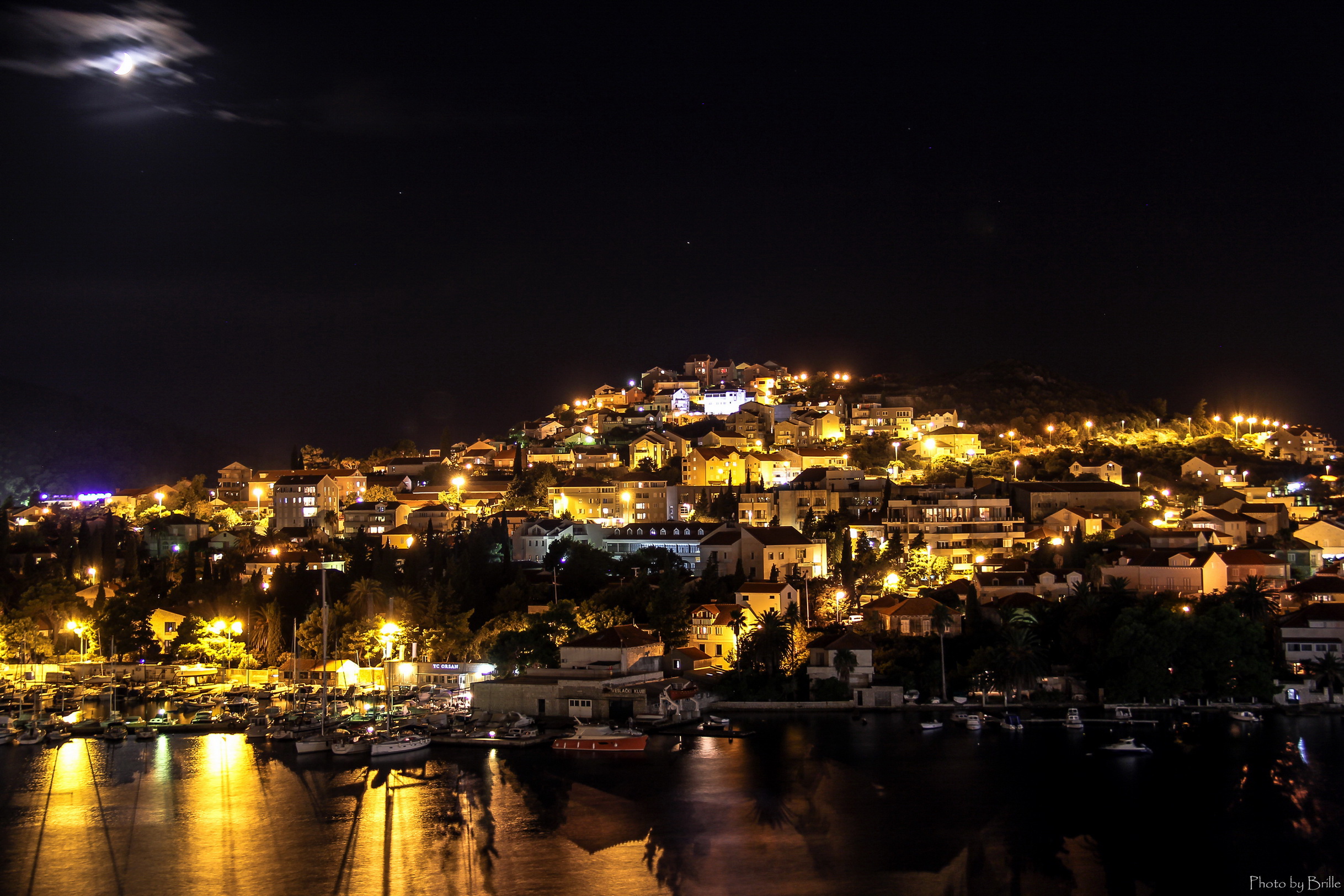 croatia, Houses, Dubrovnik, Night, Cities Wallpaper