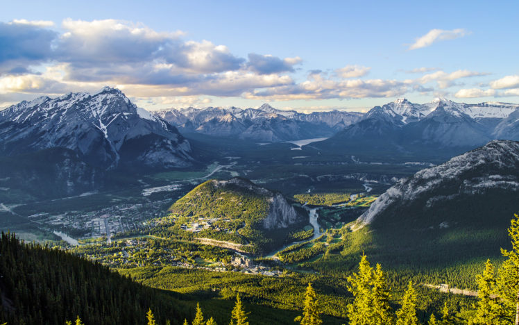 mountains, Canada, Scenery, Alberta, Banff, Nature HD Wallpaper Desktop Background