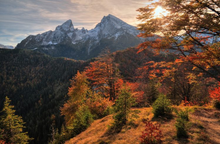 mountains, Autumn, Trees, Landscape HD Wallpaper Desktop Background