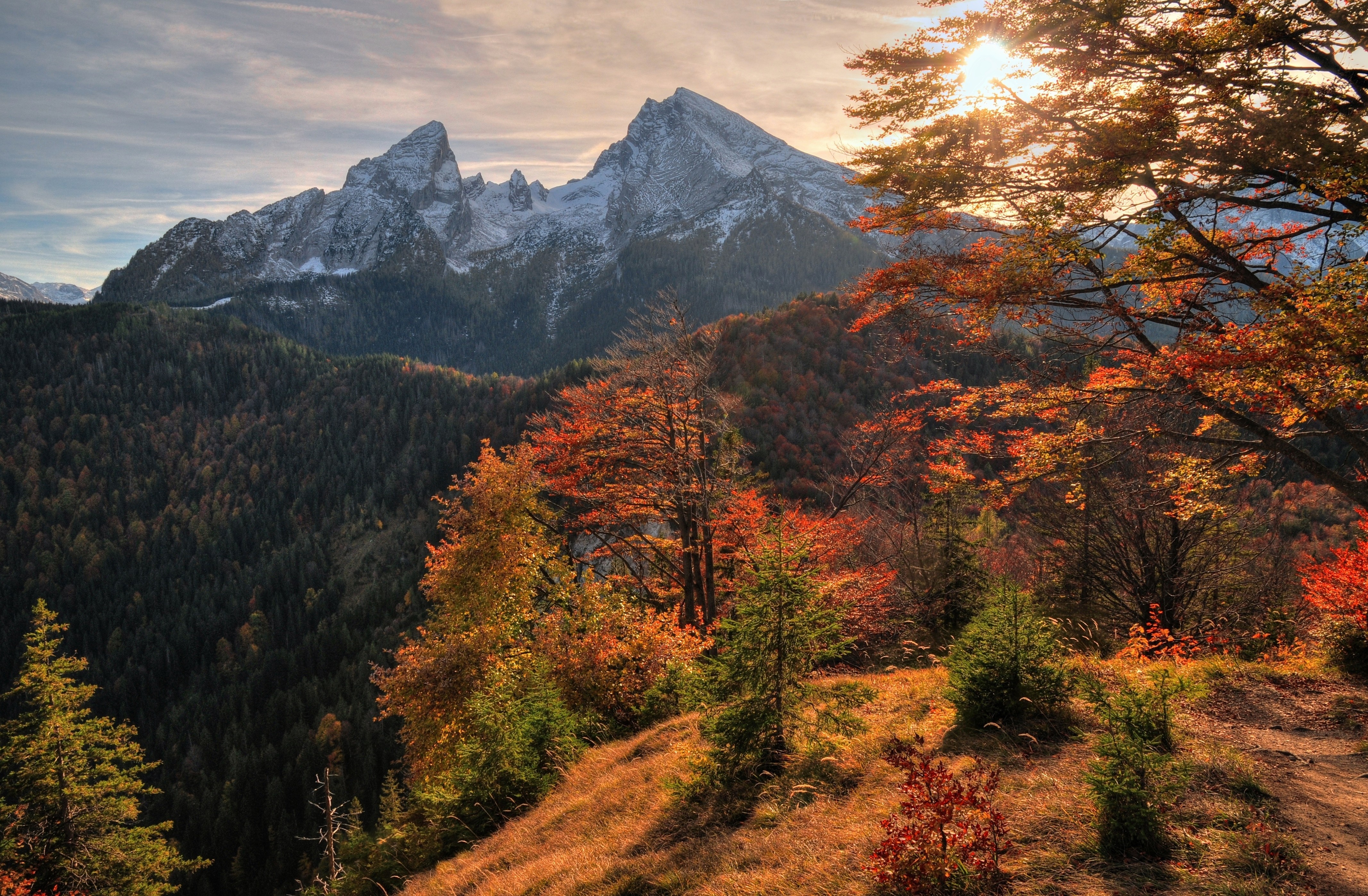 mountains, Autumn, Trees, Landscape Wallpaper
