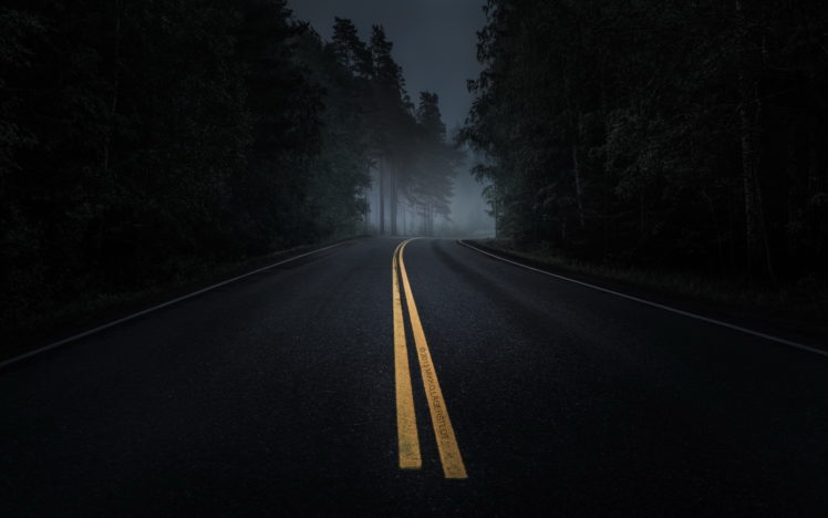 road, Night, Landscape, Mood HD Wallpaper Desktop Background
