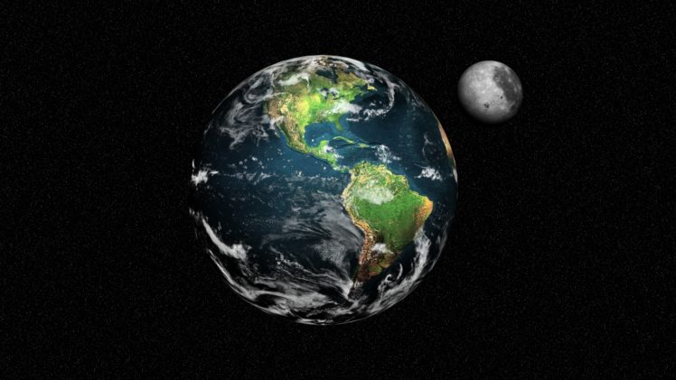 space, Stars, Planets, Zamlya, Moon, Earth HD Wallpaper Desktop Background