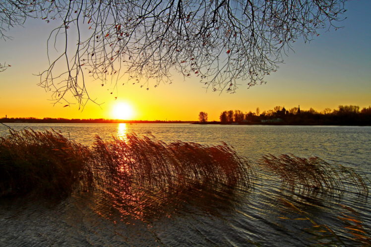 sunrises, And, Sunsets, Sun, Nature, Autumn HD Wallpaper Desktop Background