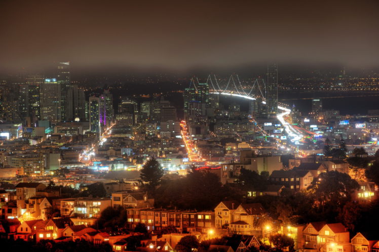 usa, Houses, San, Francisco, Night, Cities HD Wallpaper Desktop Background