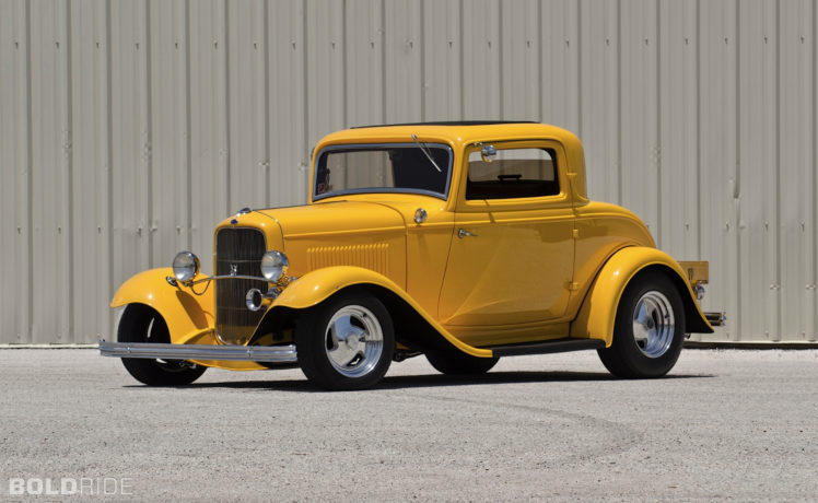 1932, Ford, Three window, Coupe, Hot, Rod, Rods, Retro HD Wallpaper Desktop Background