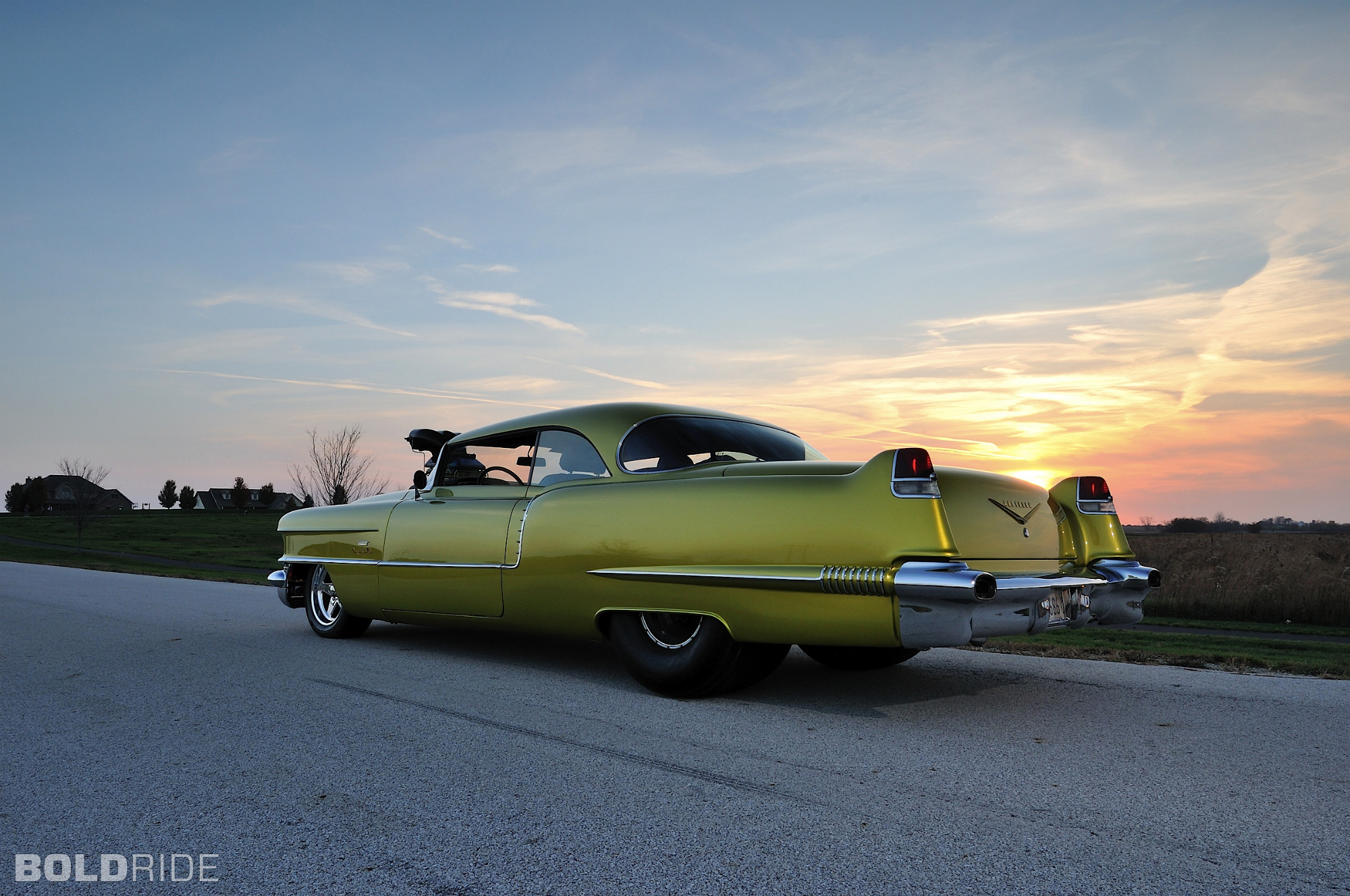 1956, Cadillac, Coupe, Deville, Hot, Rod, Rods, Drag, Race, Racing, Retro Wallpaper