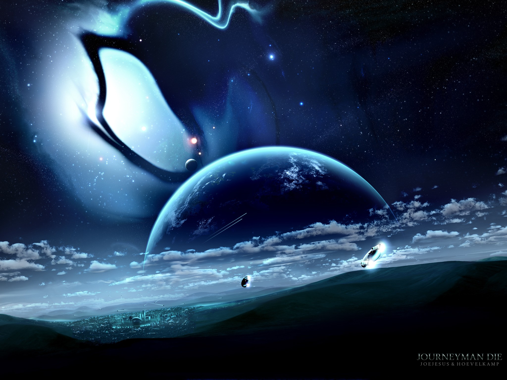 outer, Space, Planets, Nebulae, Die, Joejesus, Josef, Barton Wallpaper