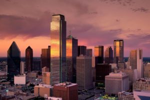 sunset, Cityscapes, Buildings, Dallas