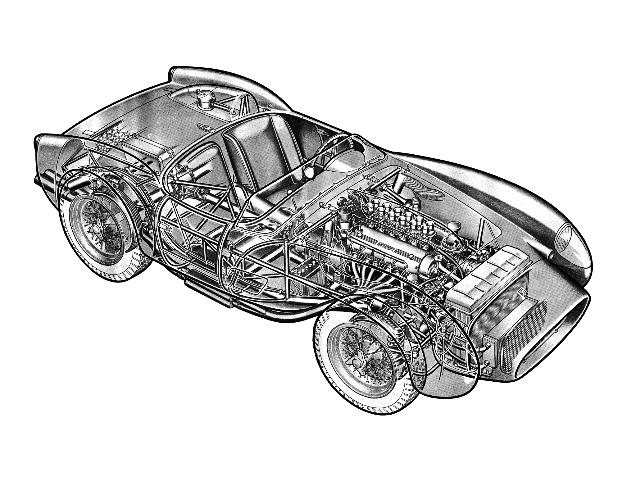 1957, Ferrari, 250, Testa, Rossa, Scaglietti, Spyder, Supercar, Retro, Race, Racing, Interior, Engine Wallpaper