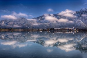 bavaria, Germany, Alps, Mountains, Reflection, Lake