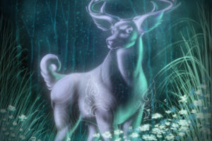 magical, Animals, Deer, Ghost, Horns