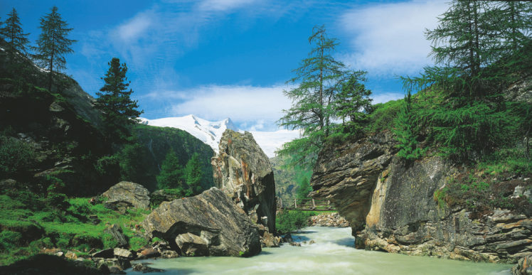 river, Rocks, Trees, Bridge, Landscape HD Wallpaper Desktop Background