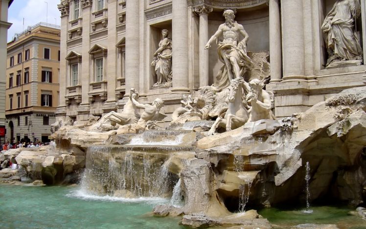 sculpture, Rome, Italy, Trevi, Fountain HD Wallpaper Desktop Background