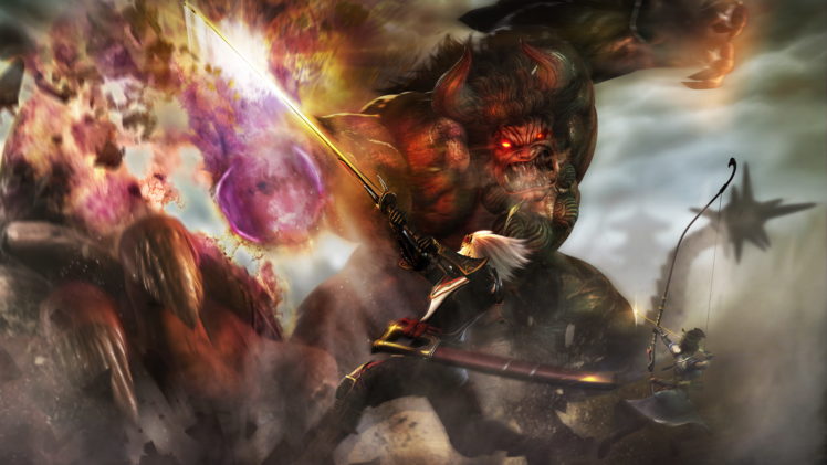 battle, Warrior, Monster, Sword, Fantasy, Demon HD Wallpaper Desktop Background