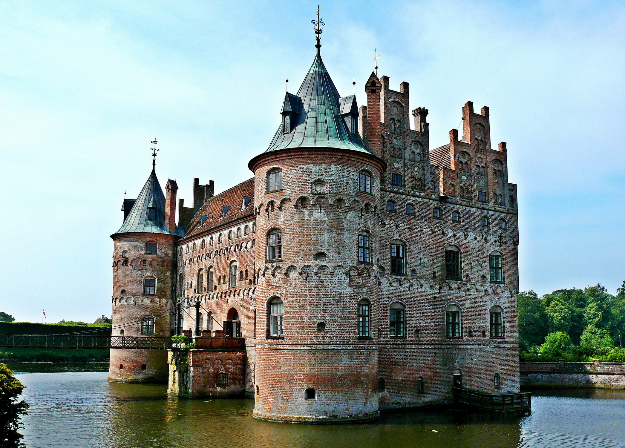 castle, Denmark, Egeskov Wallpaper