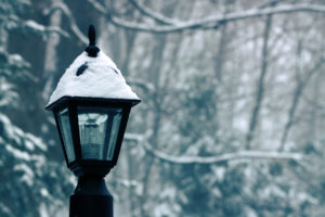 winter,  season , Snow, Lamp, Posts