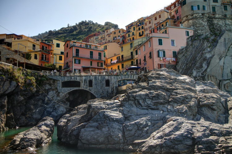 italy, Houses, Bridges, La, Spezia, Liguria, Crag, Cities HD Wallpaper Desktop Background