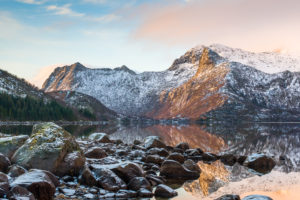 mountain, Lake, Rocks, Landscape, Reflection, Winter, Snow