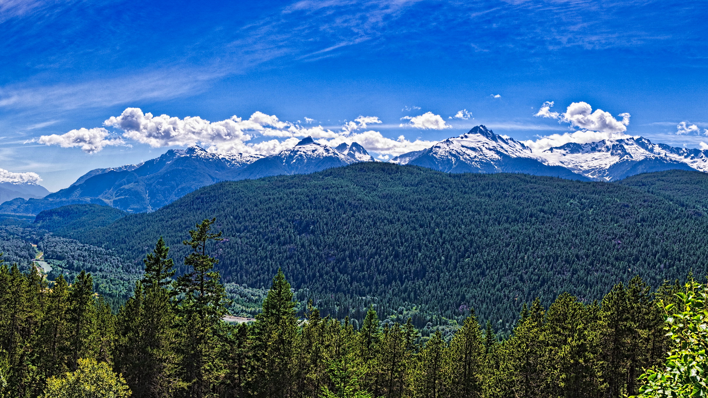 mountains, Scenery, Forests, Nature Wallpaper