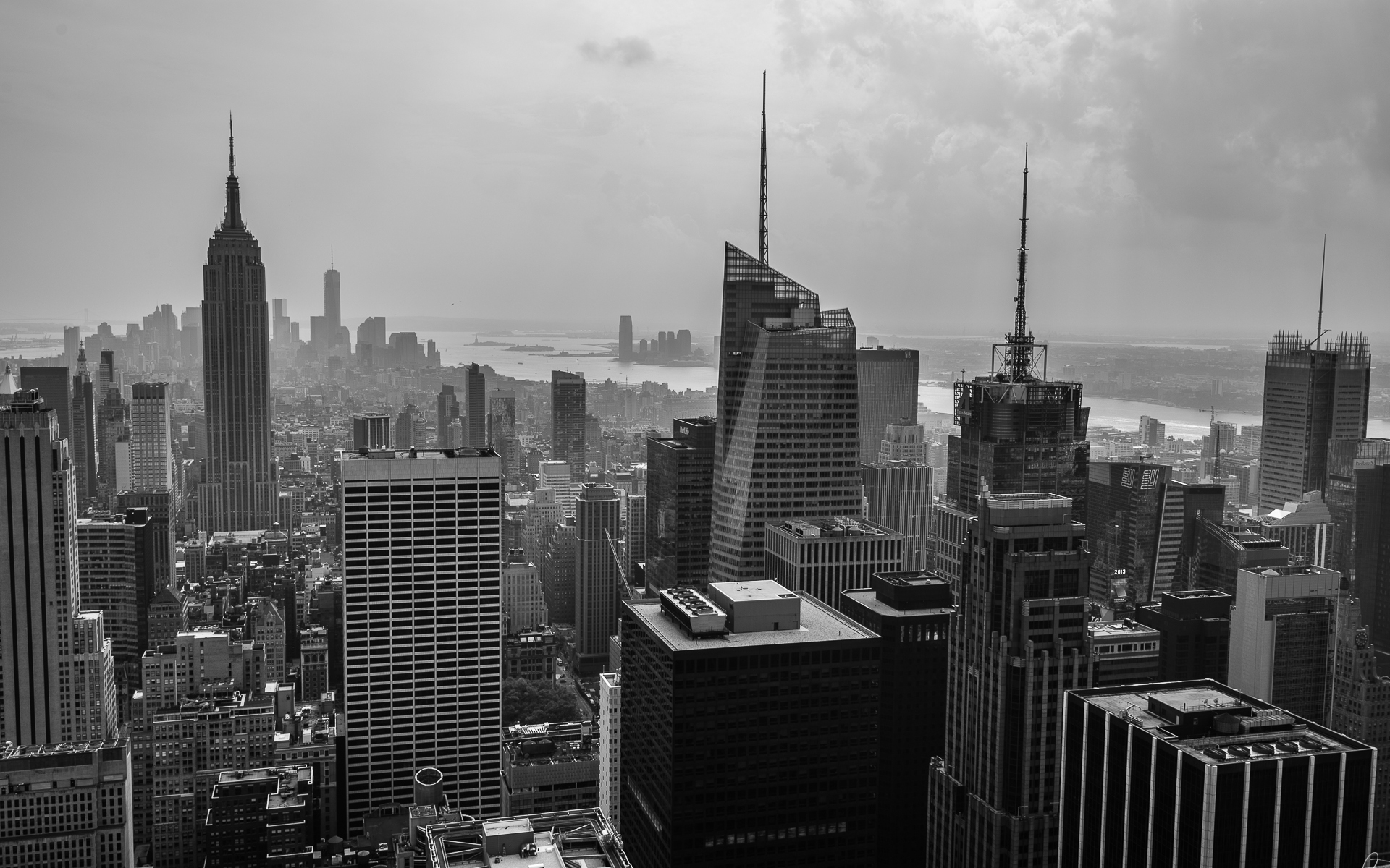 new, York, Buildings, Skyscrapers, Bw Wallpaper