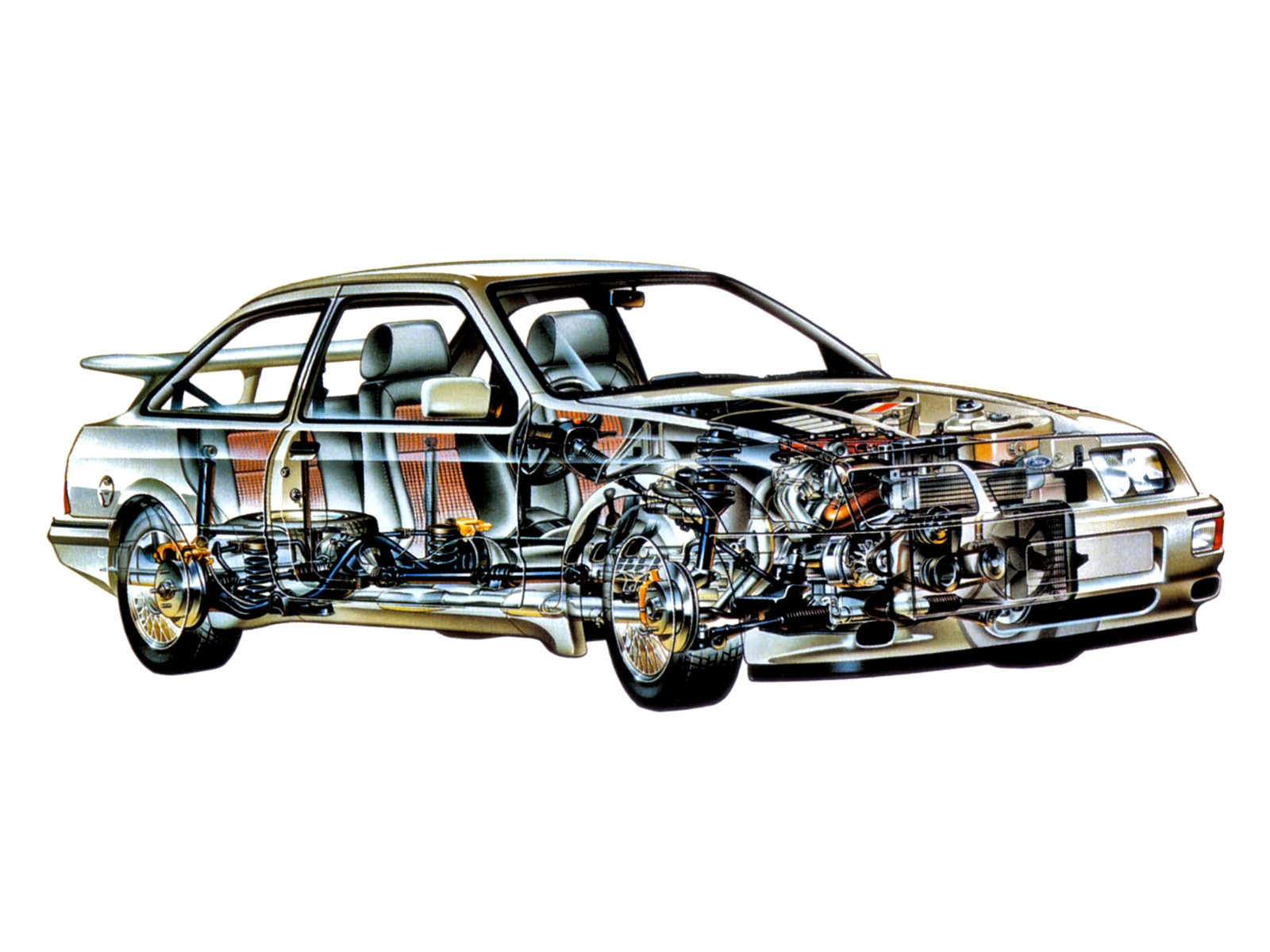 1968, Ford, Sierra, Rs, Cosworth, Uk spec, R s, Interior, Engine Wallpaper