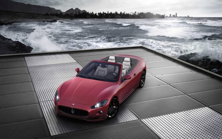 water, Coast, Cars, Maserati, Vehicles, Convertible HD Wallpaper Desktop Background