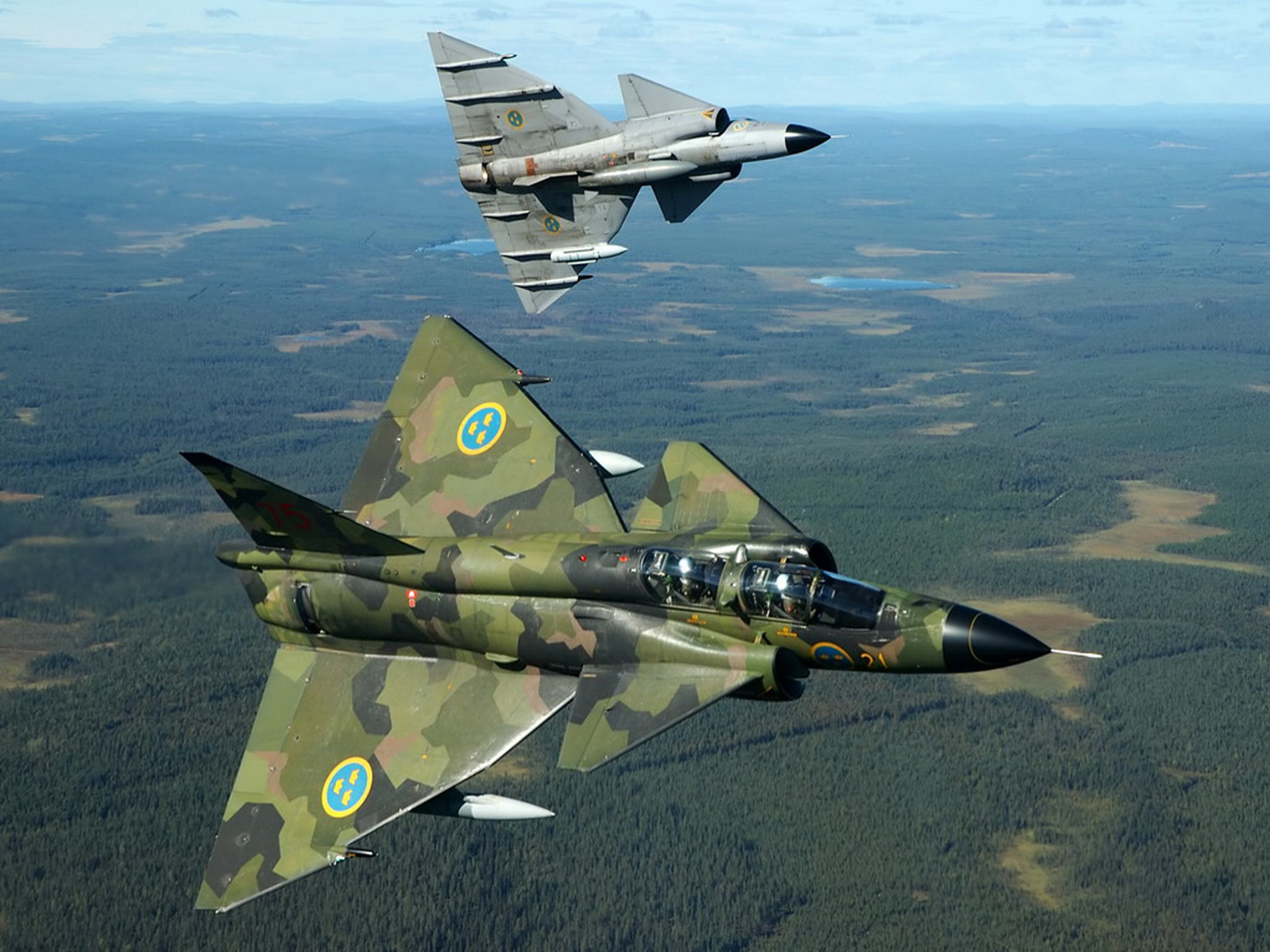 aircraft, Military, Viggen, Swedish, Air, Force, Fighter, Jet Wallpaper